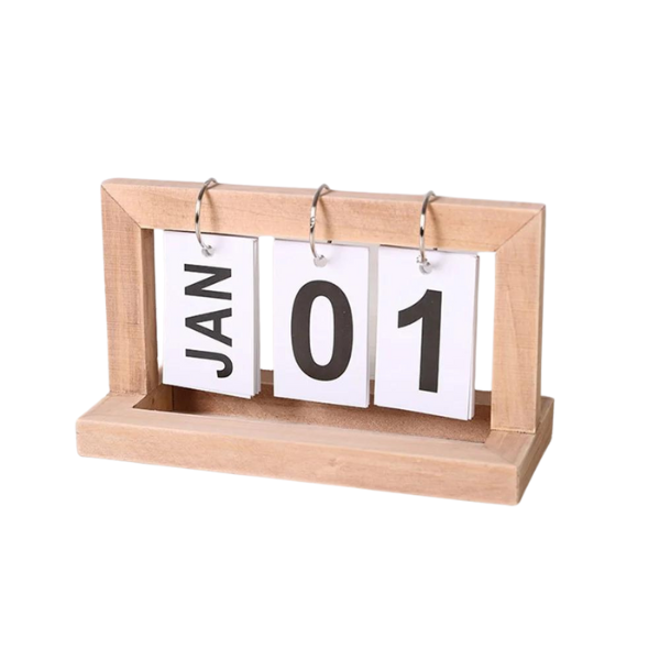 Calendário Minimalista de Mesa Decorativo