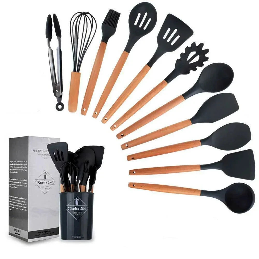 Conjunto Utensílios para Cozinha de Silicone