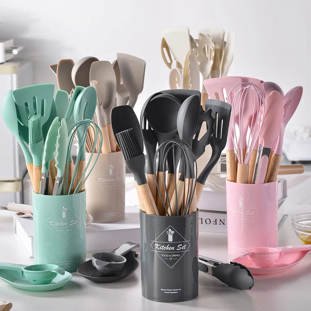 Conjunto Utensílios para Cozinha de Silicone